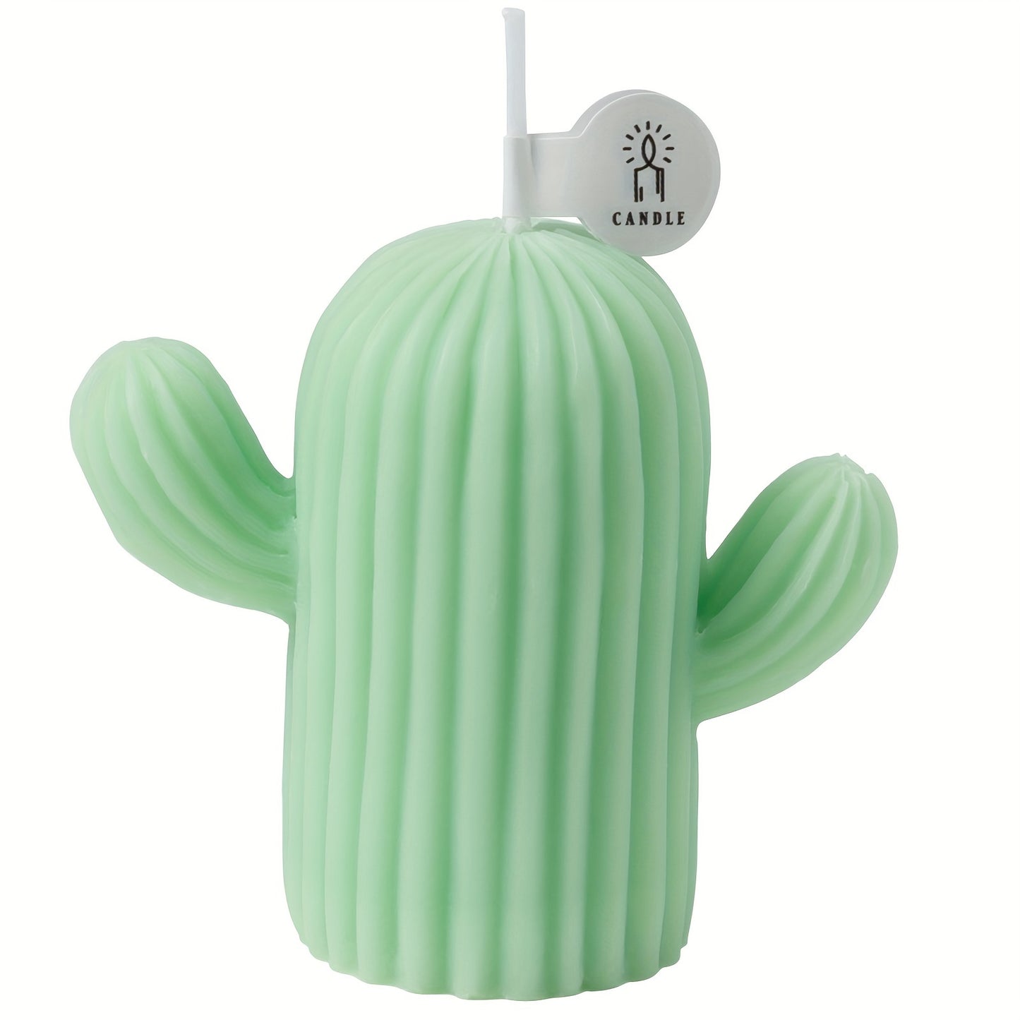 Rejuuv Cactus Shaped Scented Candle, Scented Candle For Wedding Holiday Decor, Handmade Soy Wax Aesthetic Candles For Women With Sage And Sea Salt Fragrance