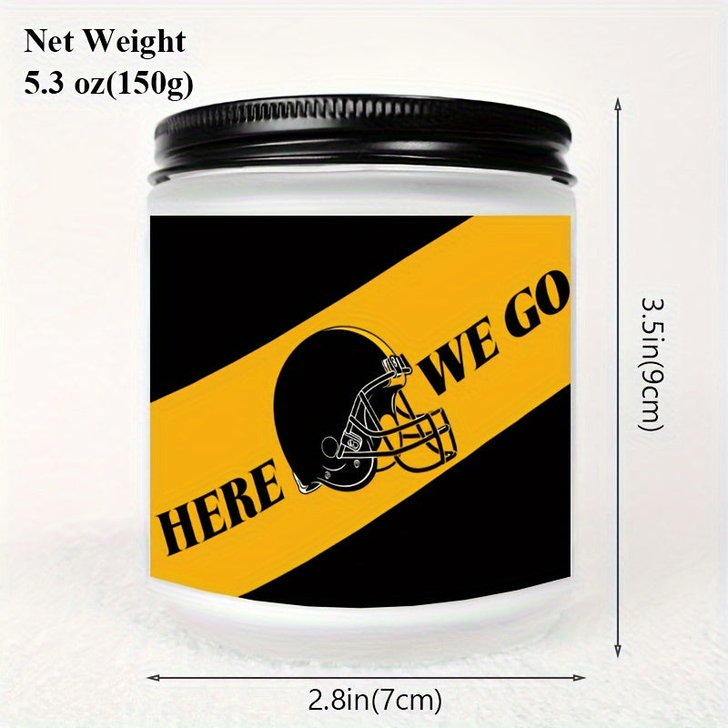 Themed Candles, Smells Like A Steelers Win, Gift for Dad, Gift for Son, Pittsburgh Gift, Pittsburgh Themed Candle, Gift for Him-1Pc Lavender Candle Ideal for Home Aromatherapy & Meditation