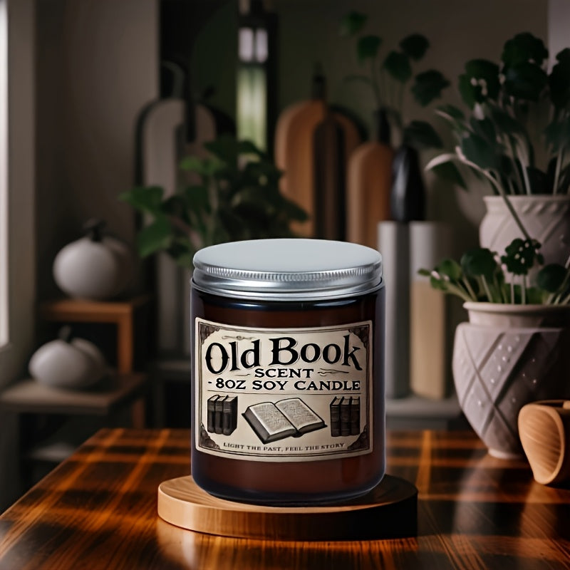 Old Book Flavored Soy Candles, Natural Soy Scented Candles, Home Decoration, Ideal Gift for Family And Friends