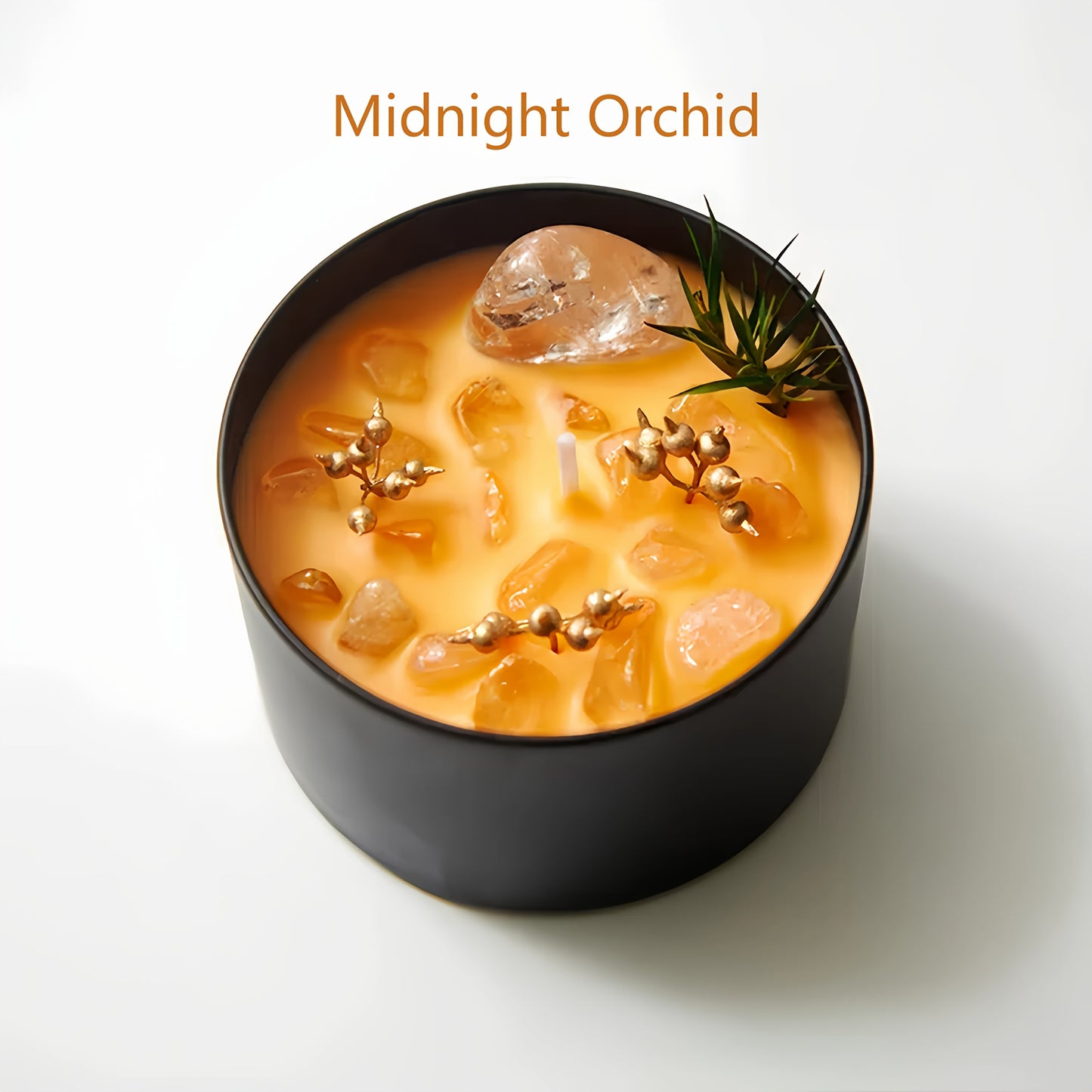 1pc Scented Crystal Candles, Natural Soy Wax, 8OZ Natural Stone Candles, Spell Candles, Self-Care Candles, Intention Candles, Scented Candles, Crystal Candles, Holiday Gifts, Suitable As A Father'S Day Gift, Without Battery