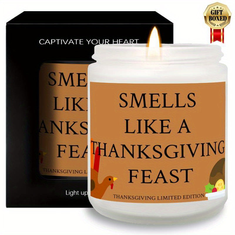 Thanksgiving Candles, Perfect Thanksgiving Gifts, Thanksgiving Home Decor Decoration, Candle Gifts for Man Woman Friends Mom Dad Son Daughter Bestie Coworker, Thanksgiving Favors-1Pc Lavender Candle Ideal for Home Aromatherap