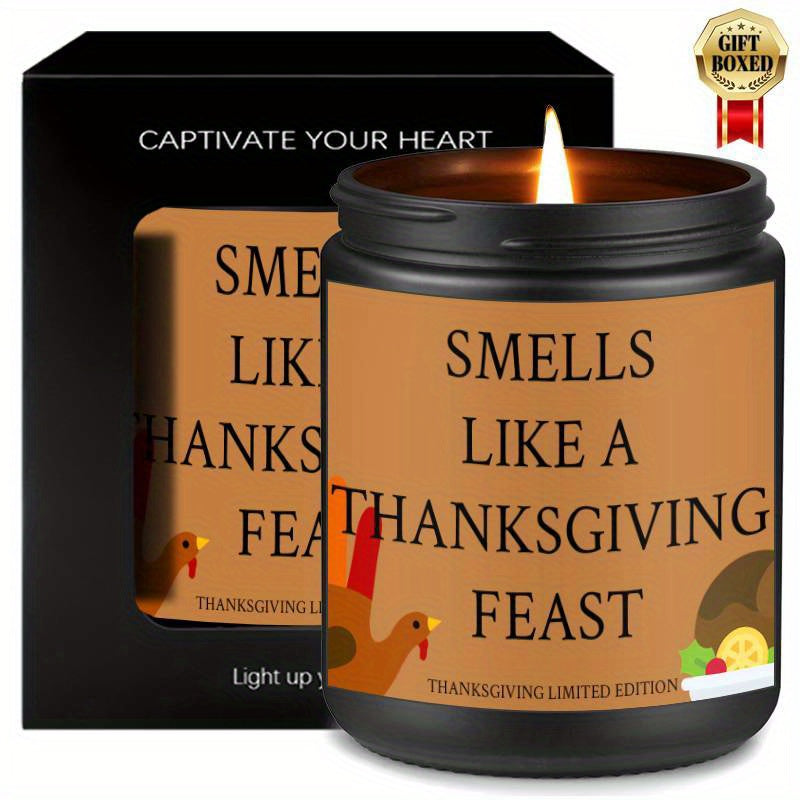 Thanksgiving Candles, Perfect Thanksgiving Gifts, Thanksgiving Home Decor Decoration, Candle Gifts for Man Woman Friends Mom Dad Son Daughter Bestie Coworker, Thanksgiving Favors-1Pc Lavender Candle Ideal for Home Aromatherap