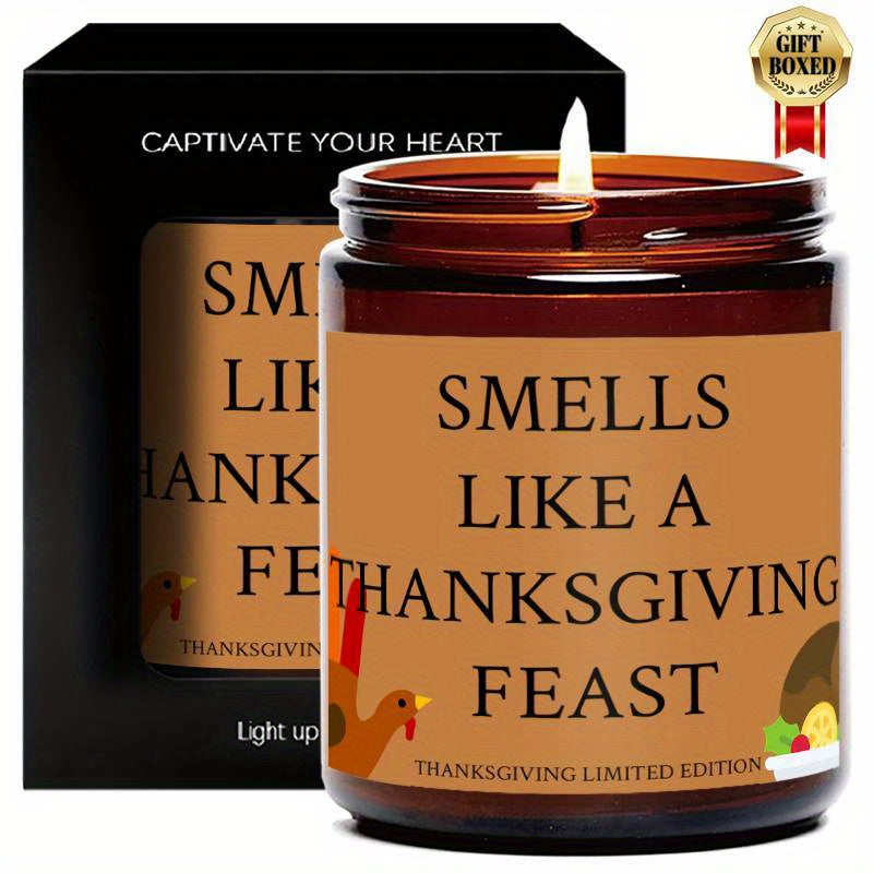 Thanksgiving Candles, Perfect Thanksgiving Gifts, Thanksgiving Home Decor Decoration, Candle Gifts for Man Woman Friends Mom Dad Son Daughter Bestie Coworker, Thanksgiving Favors-1Pc Lavender Candle Ideal for Home Aromatherap