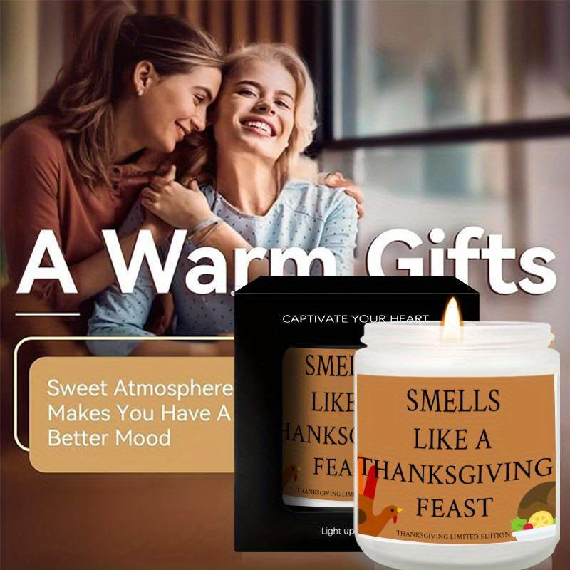 Thanksgiving Candles, Perfect Thanksgiving Gifts, Thanksgiving Home Decor Decoration, Candle Gifts for Man Woman Friends Mom Dad Son Daughter Bestie Coworker, Thanksgiving Favors-1Pc Lavender Candle Ideal for Home Aromatherap