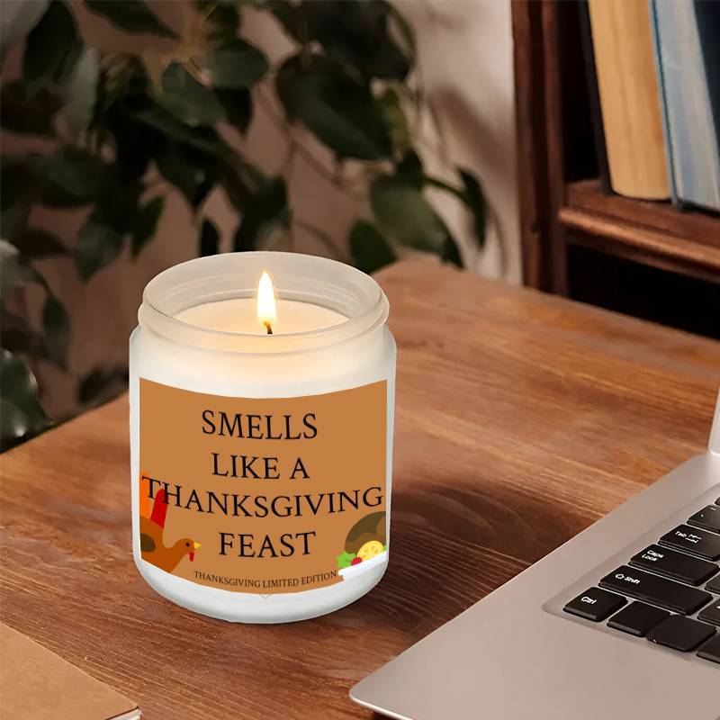 Thanksgiving Candles, Perfect Thanksgiving Gifts, Thanksgiving Home Decor Decoration, Candle Gifts for Man Woman Friends Mom Dad Son Daughter Bestie Coworker, Thanksgiving Favors-1Pc Lavender Candle Ideal for Home Aromatherap