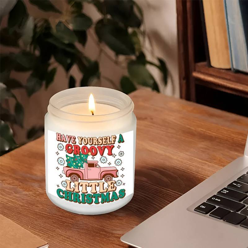 Christmas Candles, Perfect Christmas Gifts, Christmas Home Decor Decoration, Christmas Gifts for Man Woman Friends Mom Dad Son Daughter Bestie Coworker, Christmas Party Favors-1Pc Lavender Candle Ideal for Home Aromatherapy &