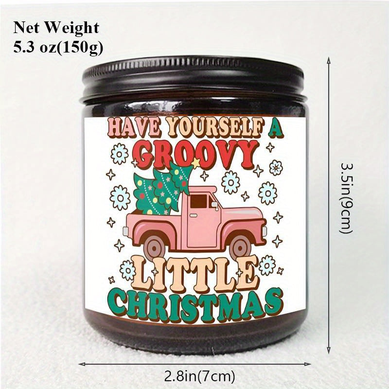 Christmas Candles, Perfect Christmas Gifts, Christmas Home Decor Decoration, Christmas Gifts for Man Woman Friends Mom Dad Son Daughter Bestie Coworker, Christmas Party Favors-1Pc Lavender Candle Ideal for Home Aromatherapy &