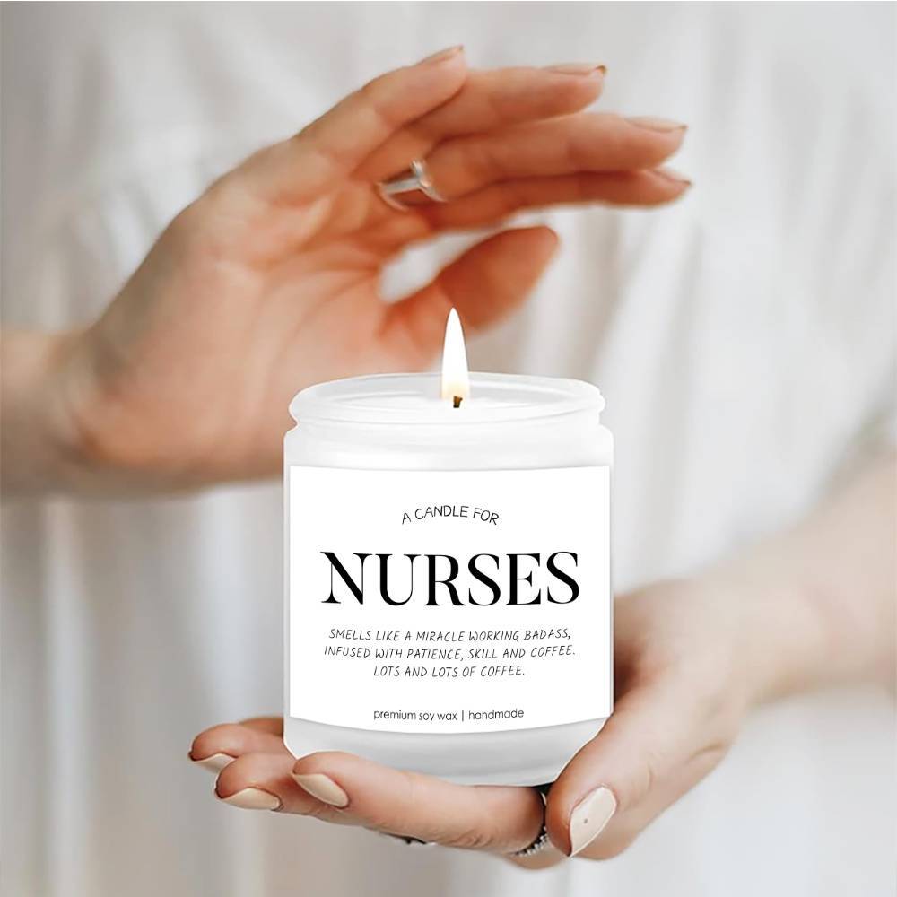 1pc Best Nurse Ever Lavender Scented Candles - Nurse Candle - Appreciation Nurse Gifts for Women, Men - RN Gifts for Nurses - Nurse Practitioner Gifts for Women - School Nurse Gifts - Nurse Graduation Gift, Thank You Present
