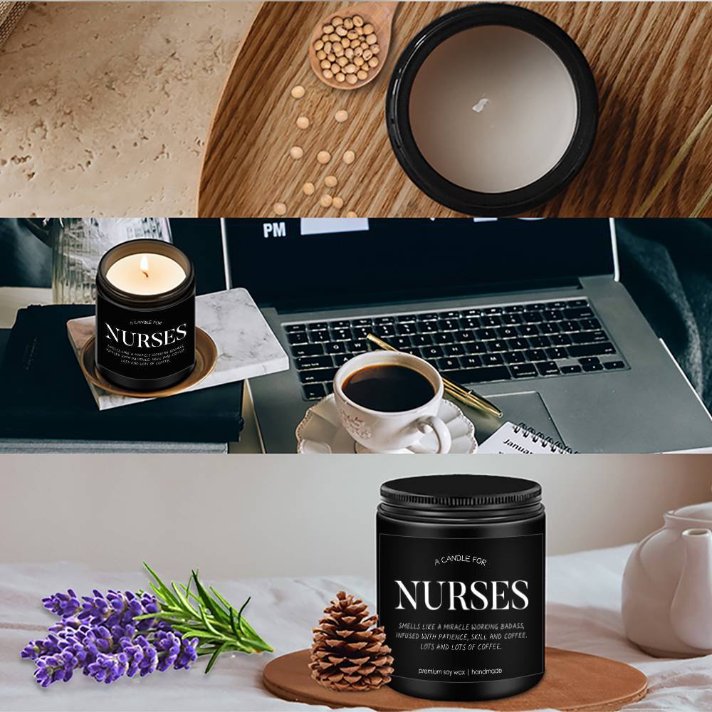 1pc Best Nurse Ever Lavender Scented Candles - Nurse Candle - Appreciation Nurse Gifts for Women, Men - RN Gifts for Nurses - Nurse Practitioner Gifts for Women - School Nurse Gifts - Nurse Graduation Gift, Thank You Present