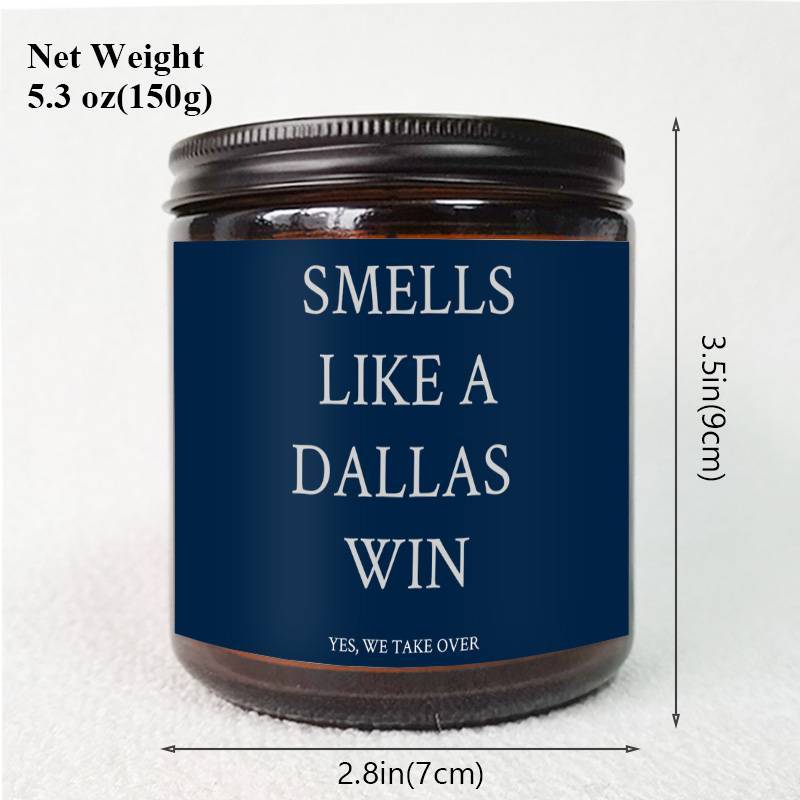 Football Sport Candles, Smells Like A Dallas Win, Gift for Dad Friends, Dallas Gift, Dallas Football Themed Candle, Gift for Him Fans-1Pc Lavender Candle Ideal for Home Aromatherapy & Meditation