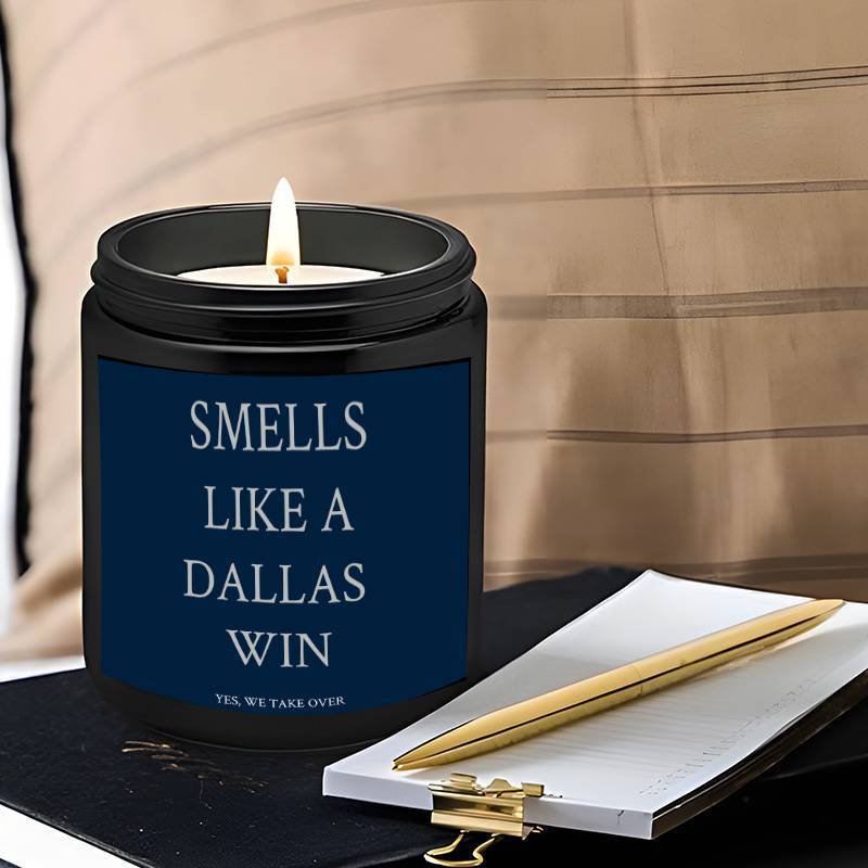 Football Sport Candles, Smells Like A Dallas Win, Gift for Dad Friends, Dallas Gift, Dallas Football Themed Candle, Gift for Him Fans-1Pc Lavender Candle Ideal for Home Aromatherapy & Meditation