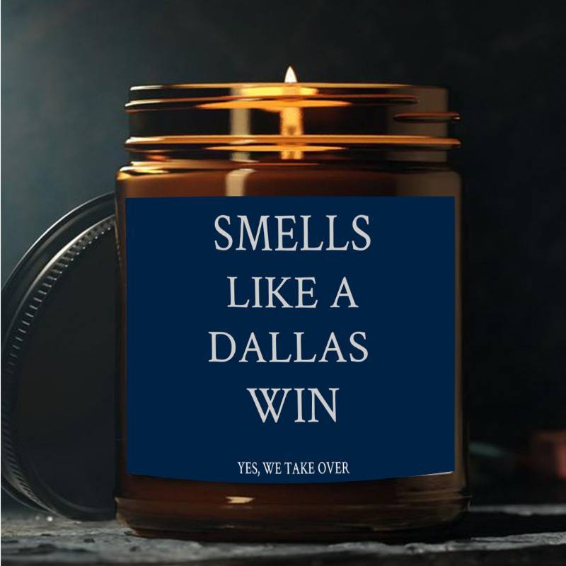 Football Sport Candles, Smells Like A Dallas Win, Gift for Dad Friends, Dallas Gift, Dallas Football Themed Candle, Gift for Him Fans-1Pc Lavender Candle Ideal for Home Aromatherapy & Meditation