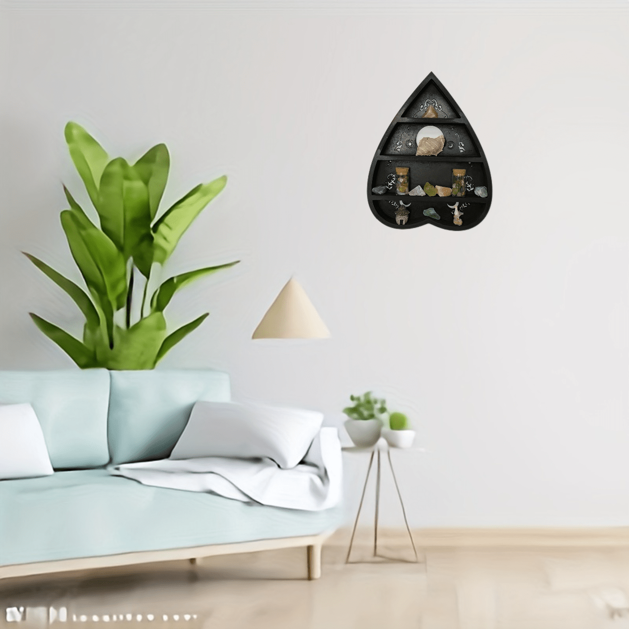 1pc Heart Shaped Display Floating Shelf, Wall Mounted Storage Rack, For Plants, Crystal, Figure, Scented Candles, For Home Room Living Room Office Decor, Mother's Day New Year Easter Gift