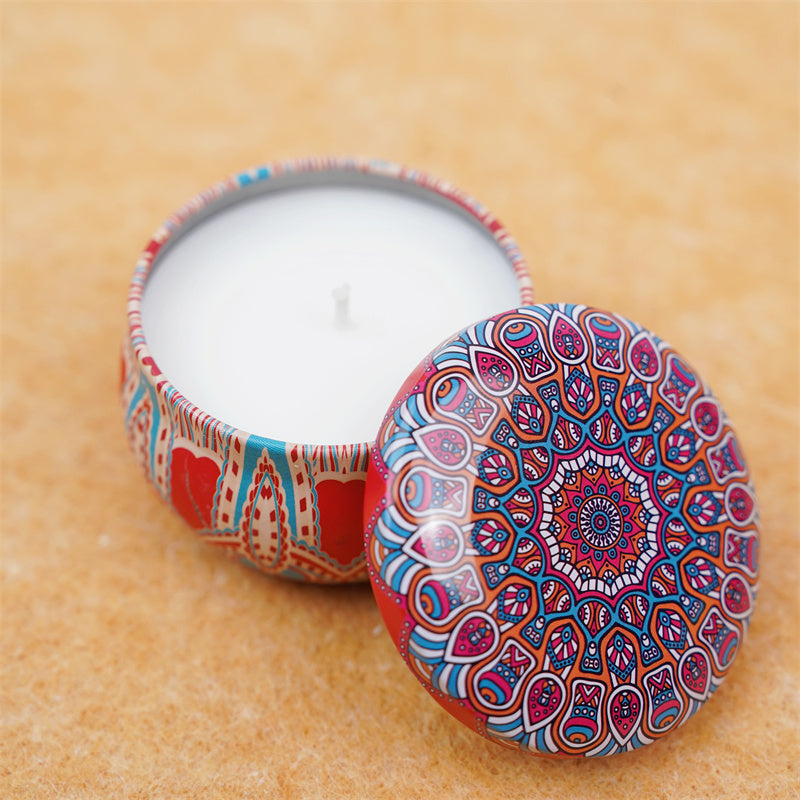 Gift Box of 4 Aromatherapy Candles, Smoke-free Handmade Soy Candles, with A Romantic Atmosphere and Long-lasting Fragrance