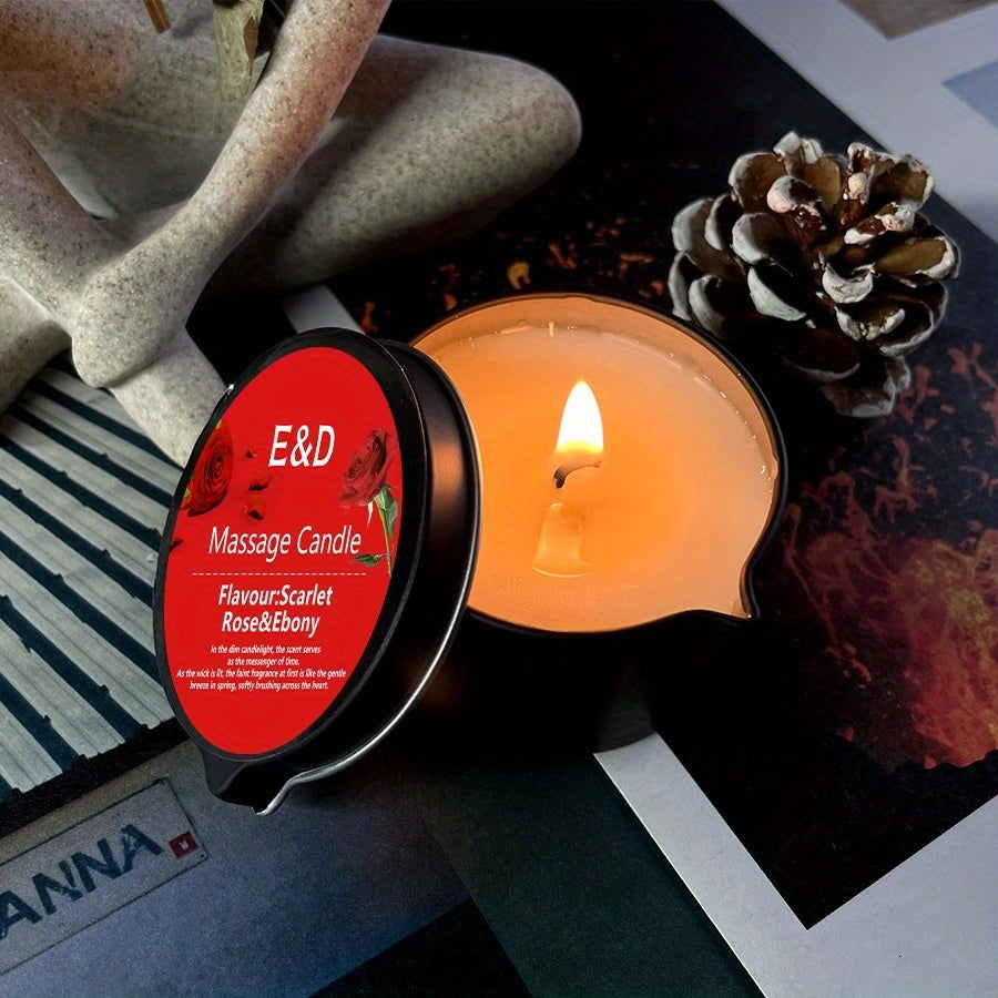 6pcs Natural Scented Soy Wax Massage Candles (Total 6oz/170g - Each 1oz) | Essential Oil Melts into Warm Massage Oil | Handcrafted for Nail Salons & Spas - Luxury Gift for Christmas, Valentine’s Day & Mother’s Day