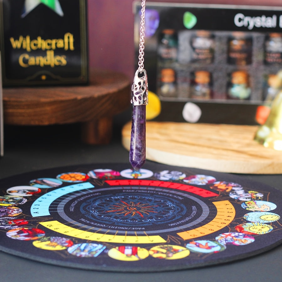 135pcs Witchcraft Starter Kit, Witch Accessories with Candles, Dried Flowers, Amethyst Pendulum, Crystals, Wooden Boards, Parchment Paper, Witch Decoration Magic Candles Wicca Accessories Candles, for Halloween