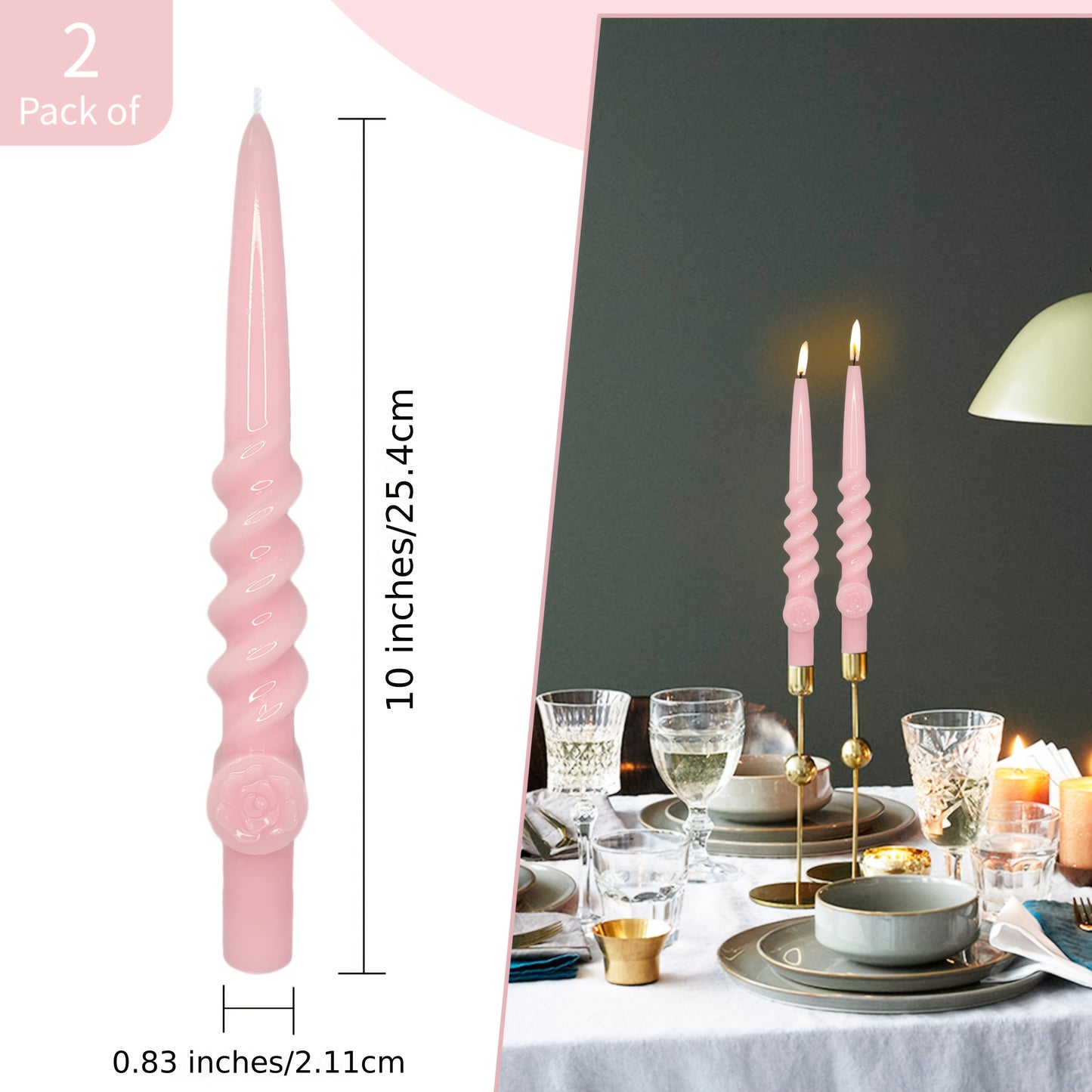 4pcs SSY Glitter Flower Carved Taper Candles, Unscented Paraffin Wax, Single-Wick, for Indoor & Outdoor Use, Perfect for Christmas, Halloween, Easter, Hanukkah, Thanksgiving, Valentine'S Day, Seasonal Celebrations & Universal