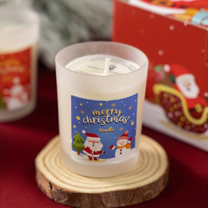 6-Pack Christmas Candles, Scented Soy Wax Aromatherapy Jar Candles, Round with Sparkle, Single Wick, for Home Decor, Bath, Yoga, Perfect Christmas Thanksgiving Gift for Men & Women