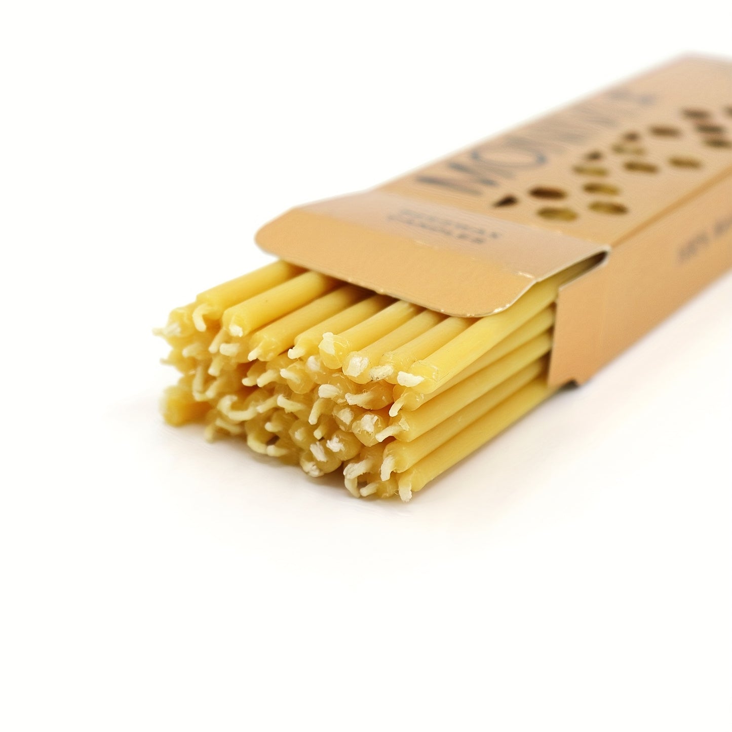 50pcs Natural Beeswax Taper Candles 6.3" & 7.3" - Smokeless Thin Taper Candle Sticks with Elegant Glowing Finish for Hanukkah, Christmas, Church, Prayer, Birthdays & Indoor Decor, Holiday Candlesticks | Simple Candle Design |