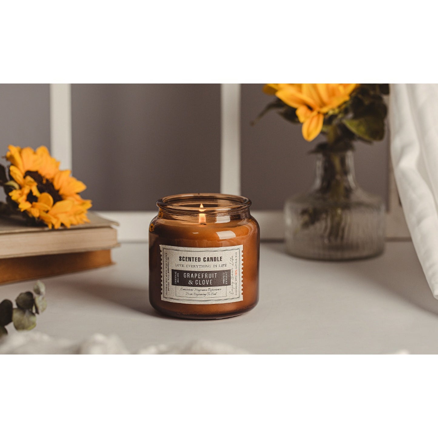 Candles for Home Scented, 15.5oz 130H Aromatherapy Candle, 3 Stickers for DIY Anniversary Box Gifts for Boyfriend, Him, Dad, Husband, Funny Birthday Gifts Men/Women, Mens Room Decor