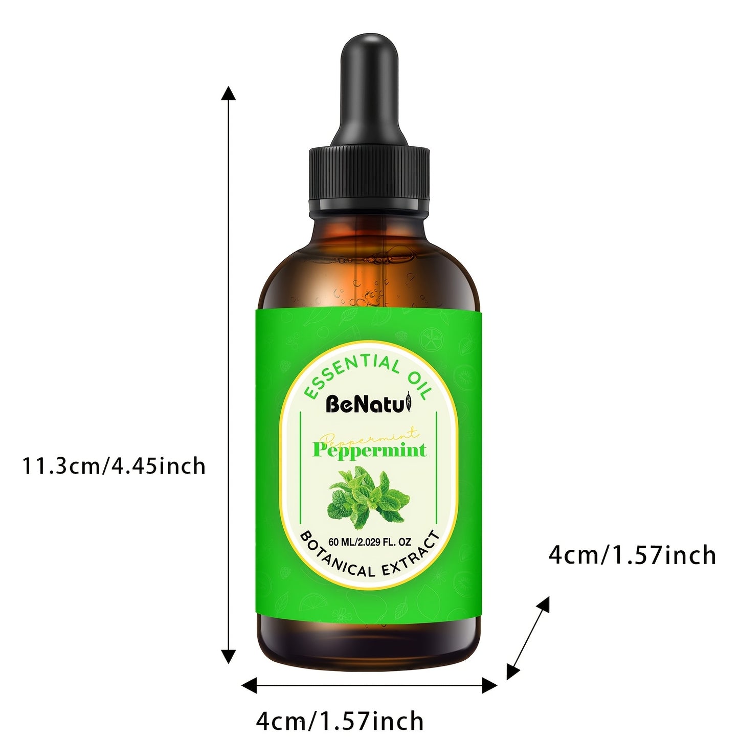 Peppermint Essential Oil, BeNatu Holiday Gift Recommendation, Gift Surprises, Home Diffuser - 2.03oz/4.06oz Essential Oils Of Various Specifications, Making Soap And Candles - Essential Oil Diffuser - For Your Beloved Ones -