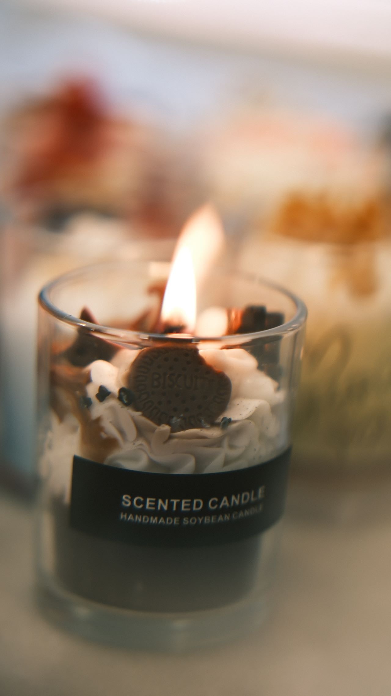 Handmade designed scented candles