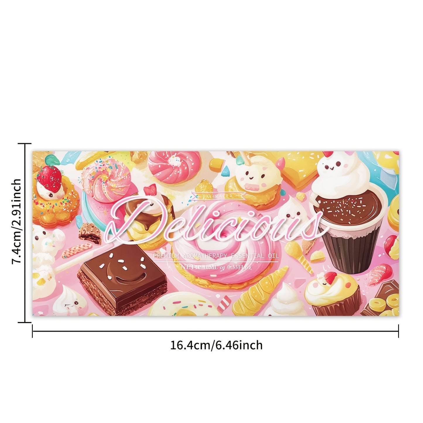 6pcs/1Set Essential Oil Gift Box Delicious Oils Bubble Gum, Chocolate, Cookies, Lollipop, Marshmallow, Taro Gourmet Fragrance Can Be Used in Aroma Machine, Humidifier, Massage, Making Candles/Soap