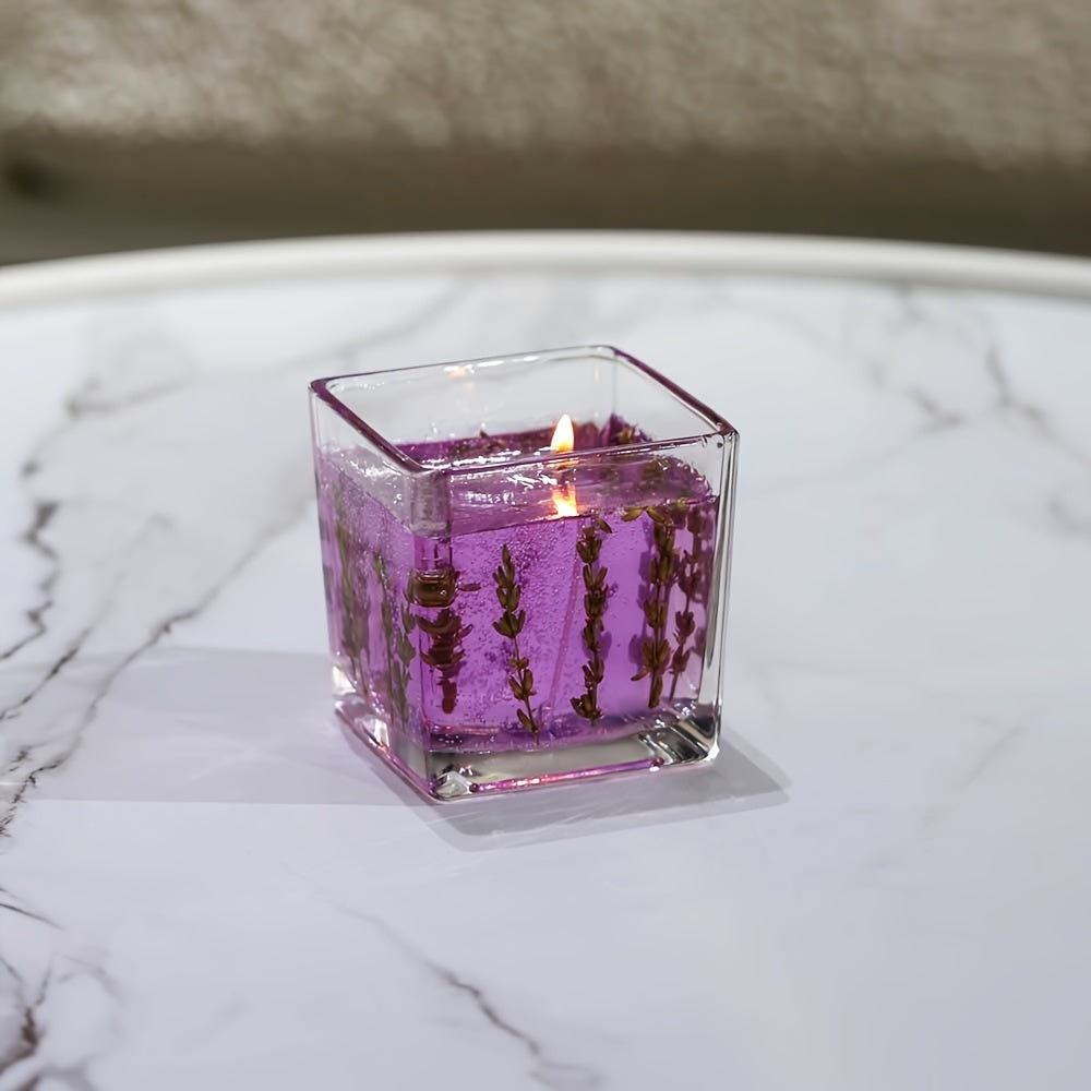 550G Classic Generous Bottle Advanced Floral Candles, True Flower Inlay, Lavender/Rose/Orange Scented, Fragrance, Family Perfume Essential, Perfect Birthday Gift