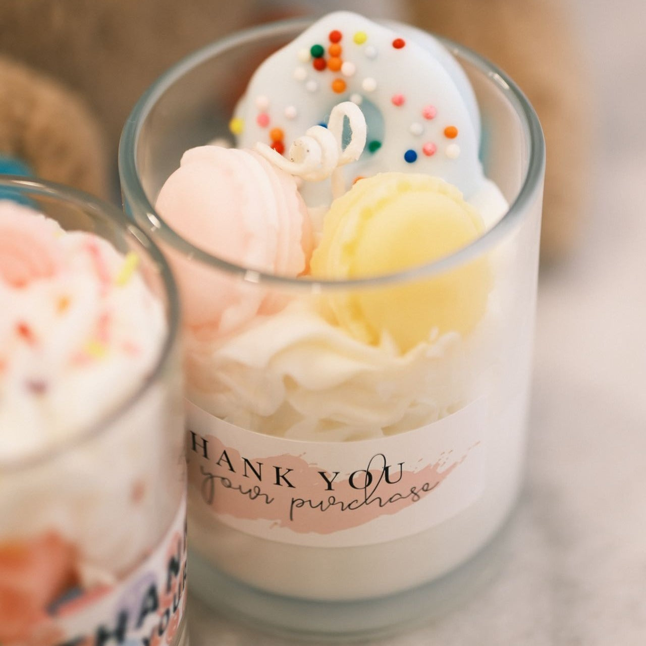 Handmade designed scented candles