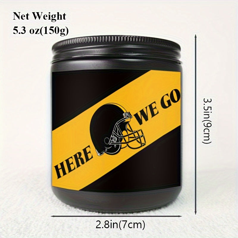 Themed Candles, Smells Like A Steelers Win, Gift for Dad, Gift for Son, Pittsburgh Gift, Pittsburgh Themed Candle, Gift for Him-1Pc Lavender Candle Ideal for Home Aromatherapy & Meditation