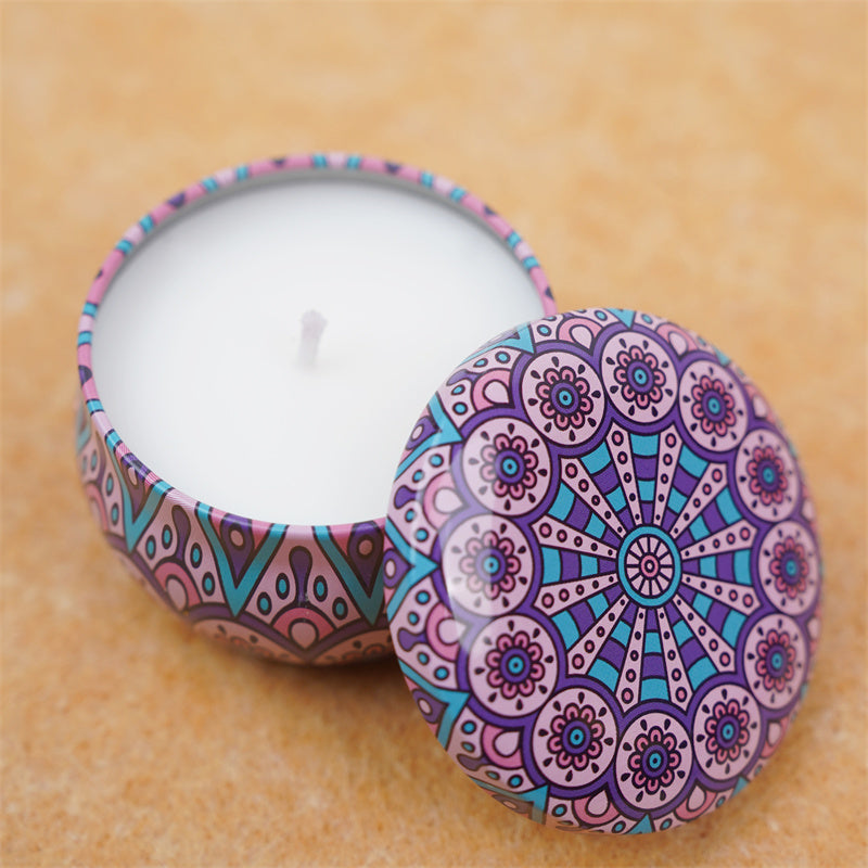 Gift Box of 4 Aromatherapy Candles, Smoke-free Handmade Soy Candles, with A Romantic Atmosphere and Long-lasting Fragrance
