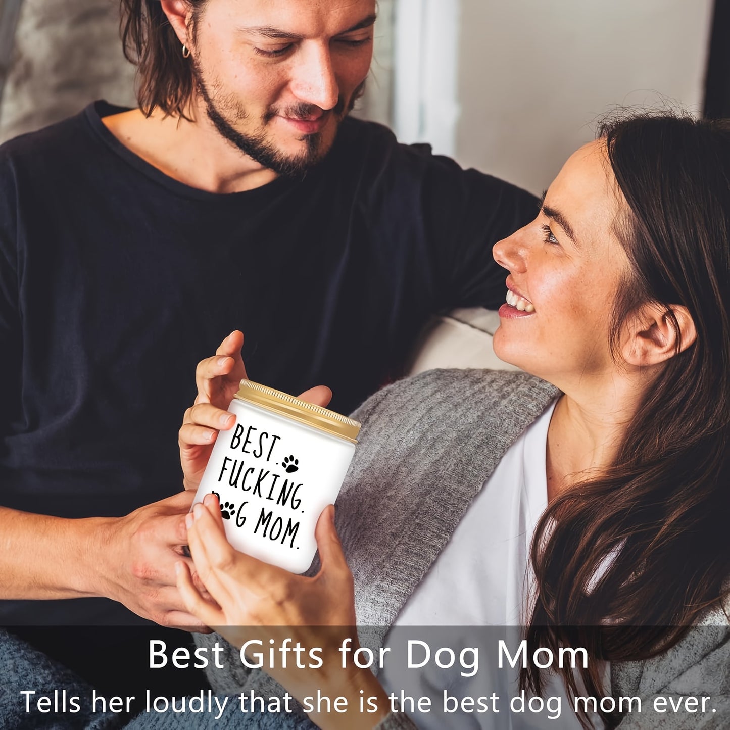 1pc 9 Oz Lavender Scented Candles Gift, Dog Mom Gifts For Women, Dog Mom Gifts, Best Gifts For Dog Owners Pet Lovers For Birthday Valentines Day Anniversary Mothers Day Christmas Gifts For Dog Mom