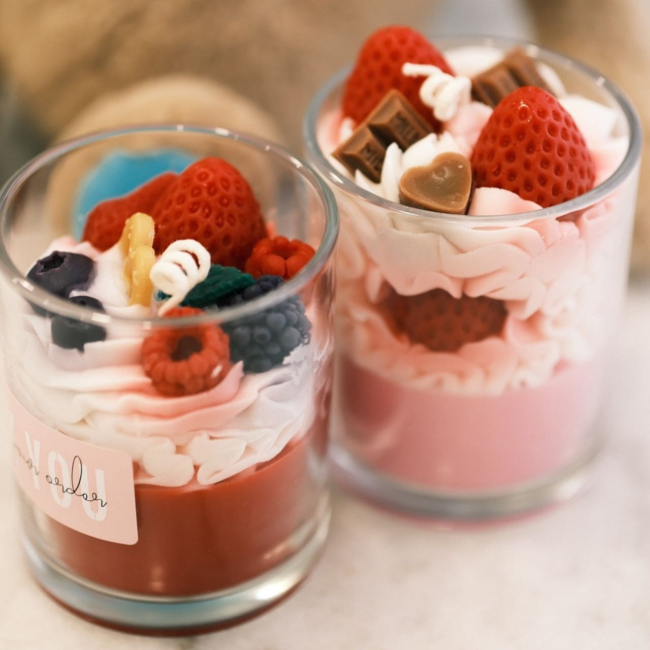 Handmade designed scented candles