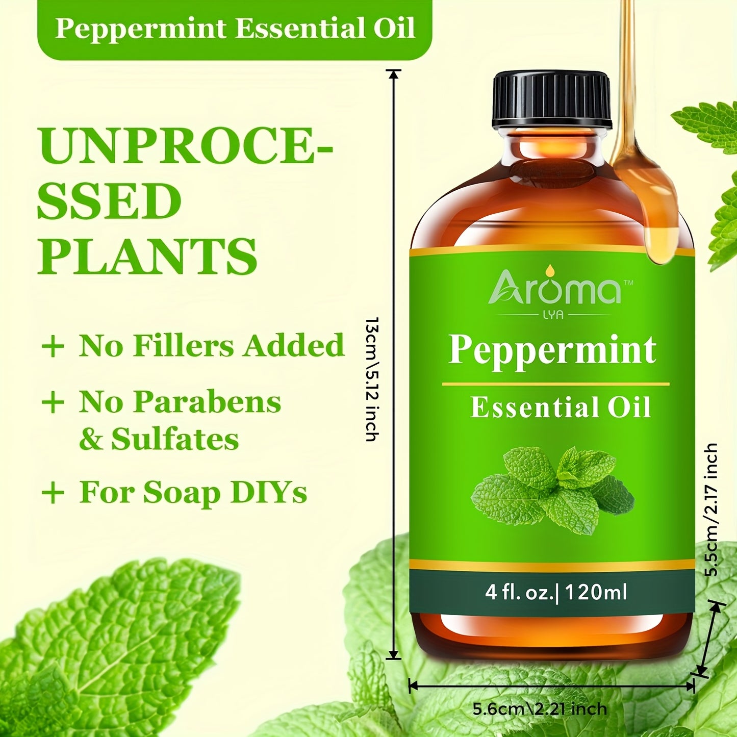 4FL.OZ Natural Essential Oils : Eucalyptus, Lavender, Frankincense, Lemon, Sweet Orange, Peppermint Essential Oils - For Humidifiers, Diffusers, Scented Candles - Holiday Surprises- Suitable For Men And Women - Best Birthday/