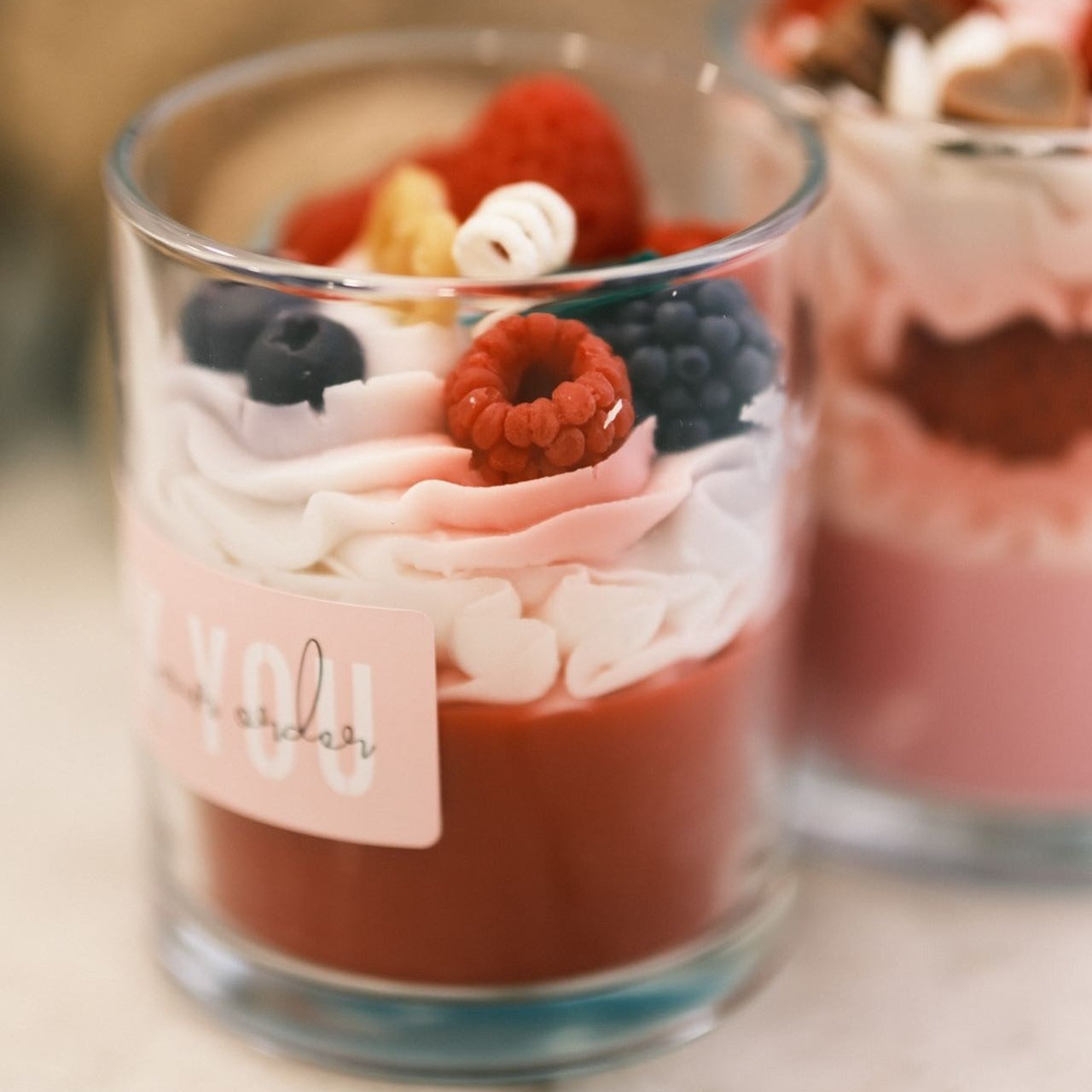 Handmade designed scented candles