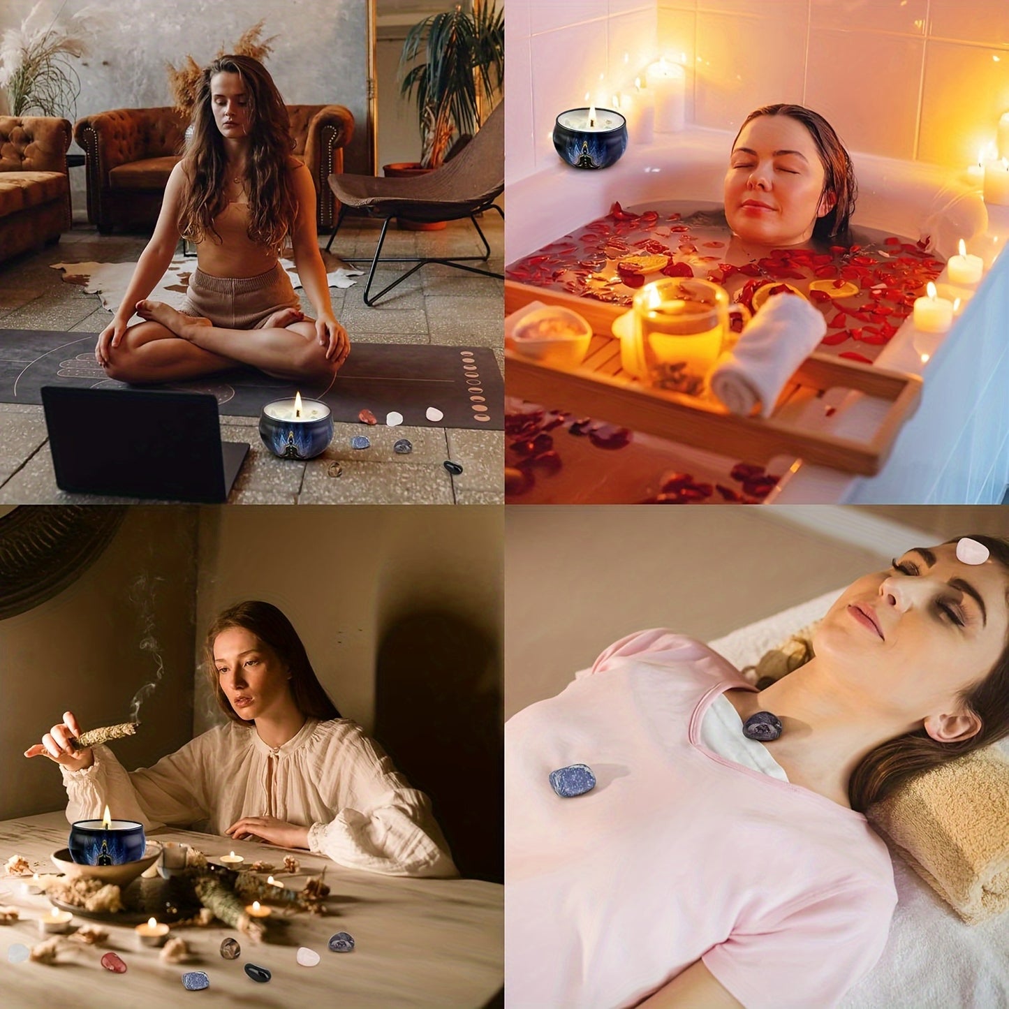 49pcs Witchcraft Starter Kit - Complete Ritual Set with Aromatic Candles, Natural Crystal 7 Chakra, Jars, Herbs, Guided Spells And Essential Tools for Creating A Sacred Witch Altar - Ideal for Beginners And Seasoned Practitio