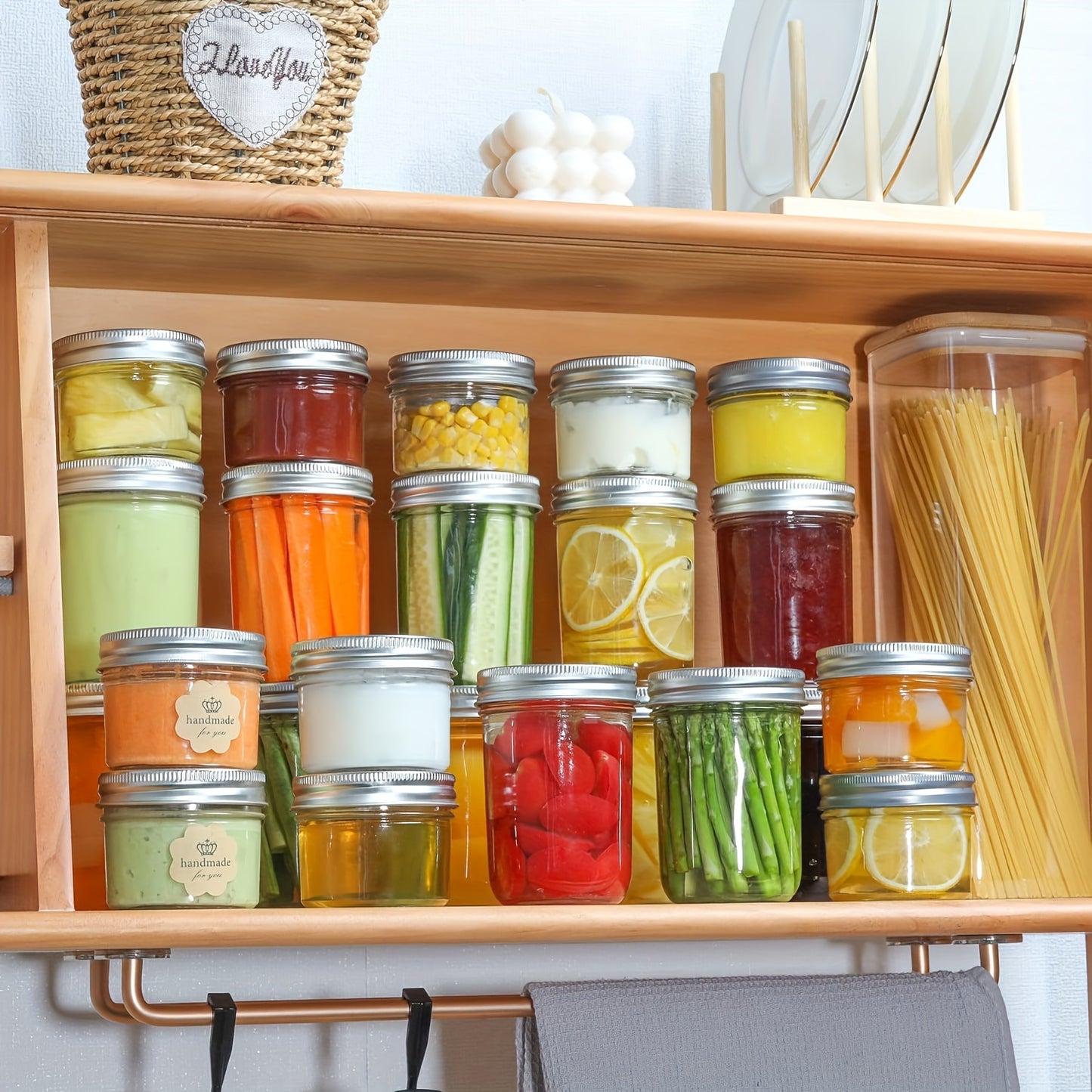 20-Pack 3.38oz Mini Mason Jars with Lids, Reusable Glass Jars with Interchangeable Locking Lids for Honey, Candles, DIY Crafts, Multipurpose Round Containers, Dishwasher Safe, No Electricity Needed