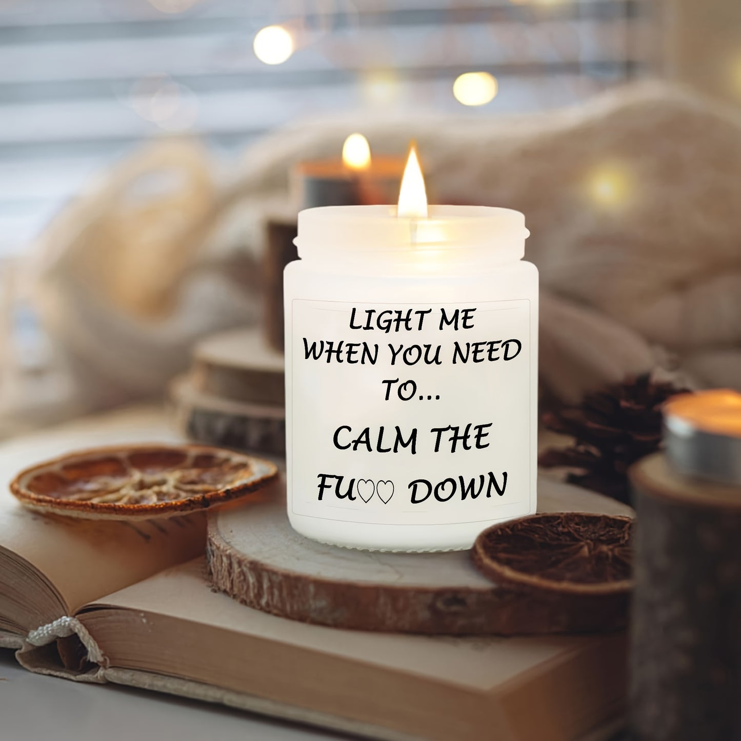 Stress Relief Candles Gifts For Women Sister Best Friend Female Funny Unique Birthday Gifts For Her Wife Girlfriend Mom Relaxation Relaxing Gifts For Women Novelty Lavender Scented Soy Candle For Christmas Gifts