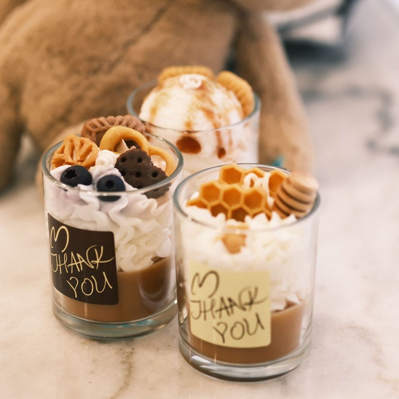 Handmade designed scented candles