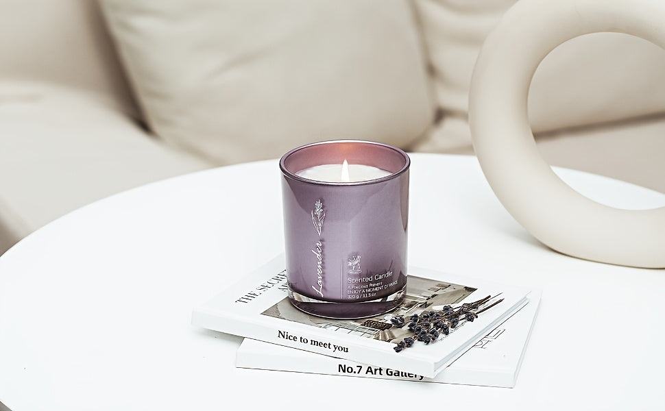 11.3 oz Up to 70 Hours Burn Natural Soy Wax Aromatherapy Candles for Home Scented (Lavender)