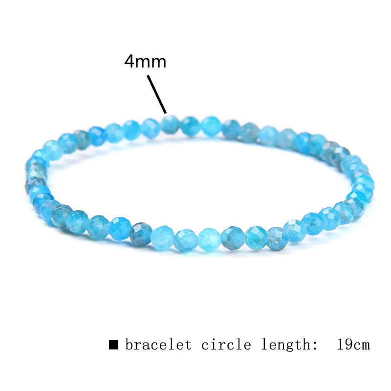 Minimalist Healing 4mm Tiny crystal stone Beads Bracelets Unisex Natural Charoite Obsidian lapis lazuli Zircon Elastic bracelets