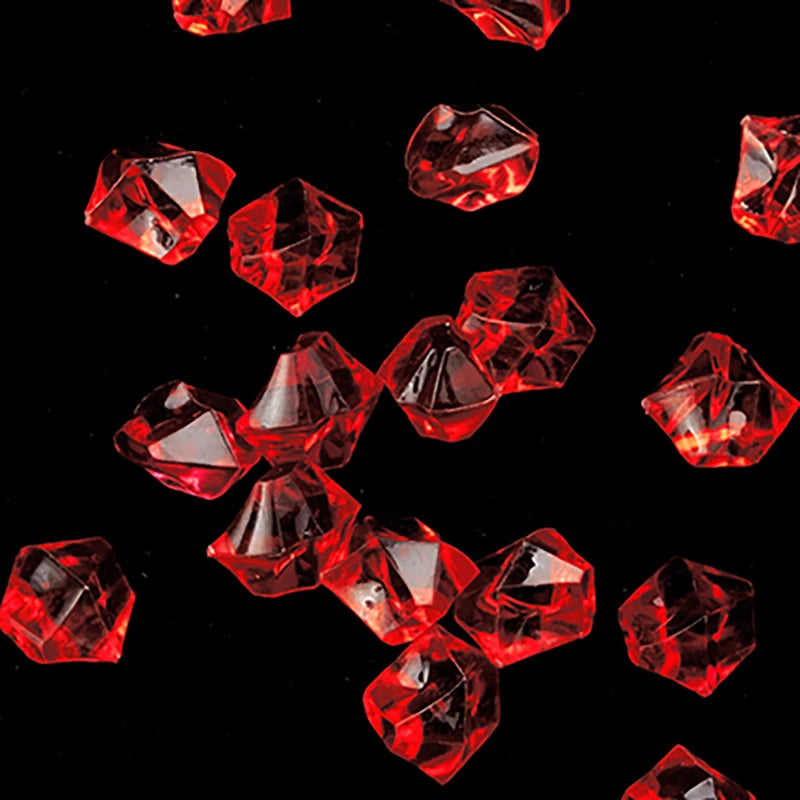 100pcs/lot ( 60g ) 11X14mm Acrylic Crystal Ice Rock Stones Vase Gems For Wedding Party Decor Confetti Table Scatter Beads