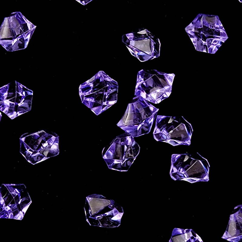 100pcs/lot ( 60g ) 11X14mm Acrylic Crystal Ice Rock Stones Vase Gems For Wedding Party Decor Confetti Table Scatter Beads