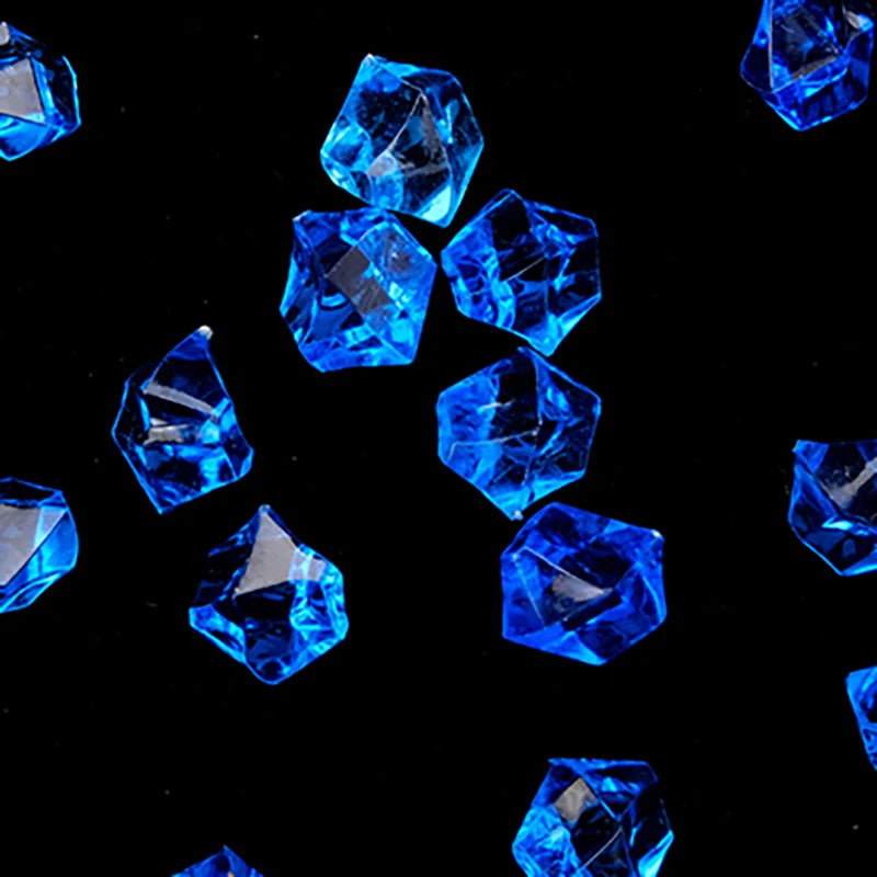 100pcs/lot ( 60g ) 11X14mm Acrylic Crystal Ice Rock Stones Vase Gems For Wedding Party Decor Confetti Table Scatter Beads