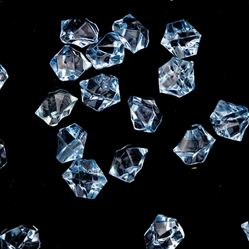 100pcs/lot ( 60g ) 11X14mm Acrylic Crystal Ice Rock Stones Vase Gems For Wedding Party Decor Confetti Table Scatter Beads