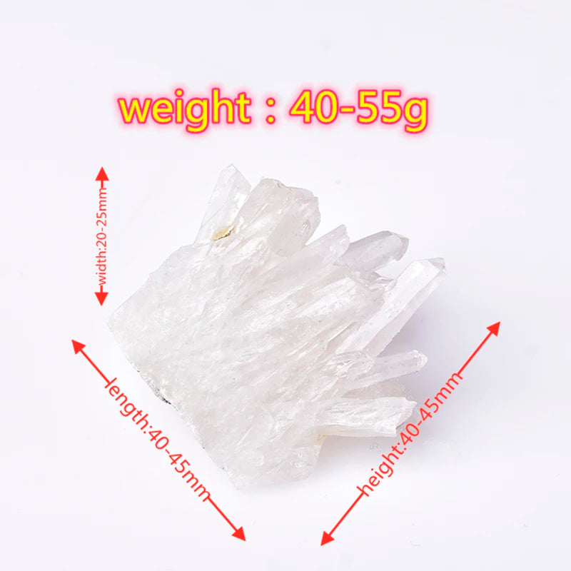 1PC Natural White Crystal Cluster Quartz Crystal Health Healing Reiki Stones Crystal Point Specimen Home Decoration Raw Crystals