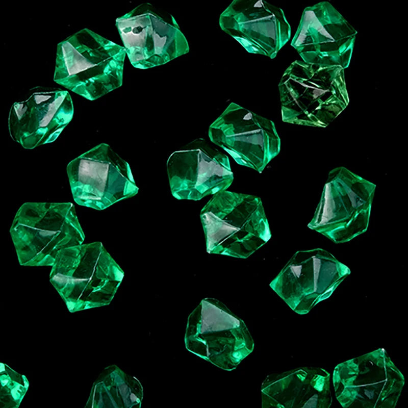 100pcs/lot ( 60g ) 11X14mm Acrylic Crystal Ice Rock Stones Vase Gems For Wedding Party Decor Confetti Table Scatter Beads