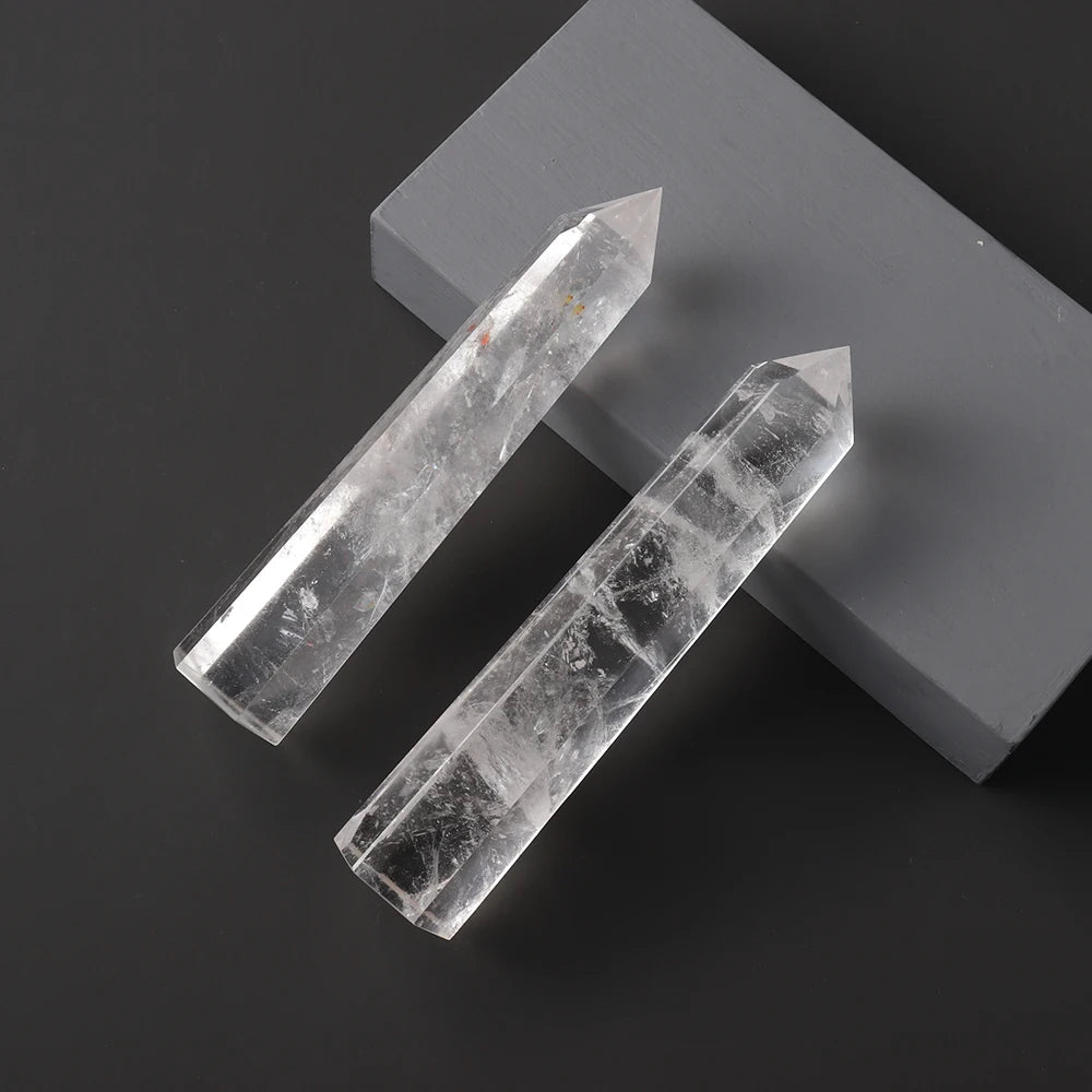 Big wand Natural Crystal Clear Quartz Transparency Quartz Point Healing Stone Hexagonal Prisms Obelisk Wand Stone Home Decor