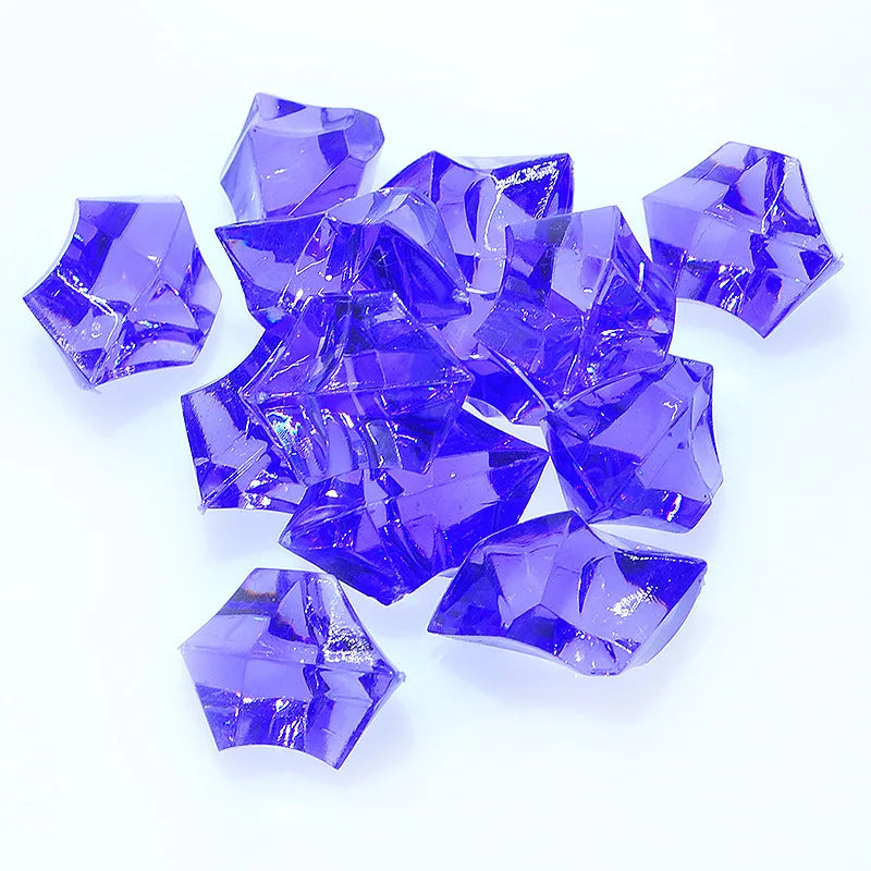 20pcs Acrylic Crystal Gem Stone Crushed Ice Rocks Aquarium Colorful Stone Fish Tank Vase Landscaping Decoration