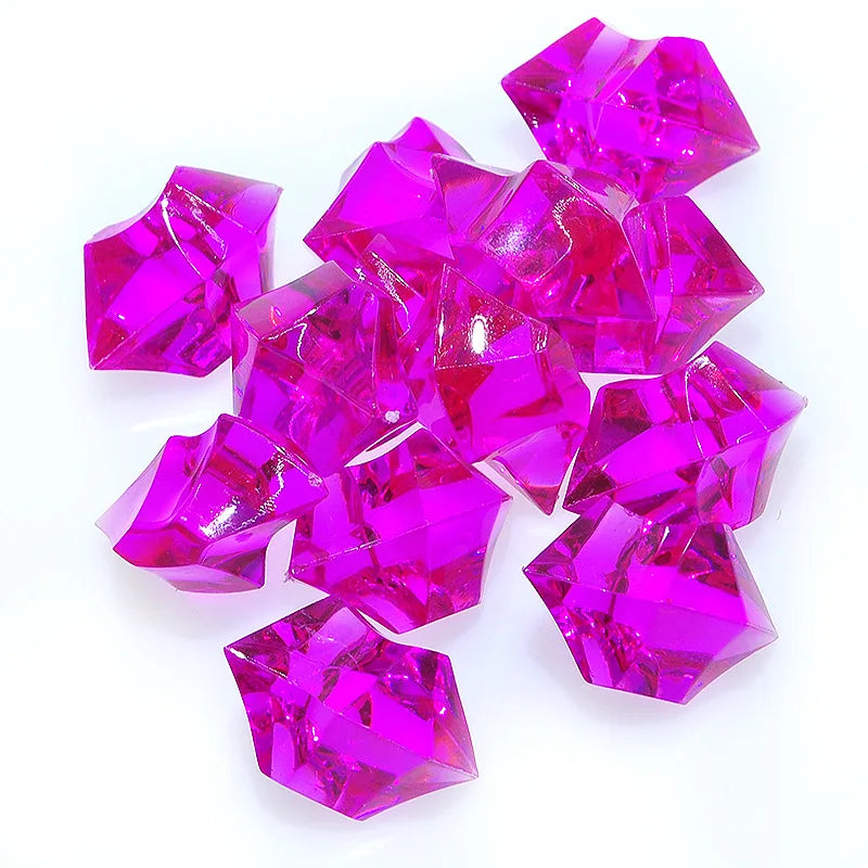 20pcs Acrylic Crystal Gem Stone Crushed Ice Rocks Aquarium Colorful Stone Fish Tank Vase Landscaping Decoration